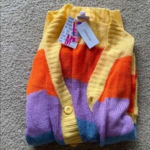 Colorful LuLaRoe Lucille Long Cozy Sweater Medium
